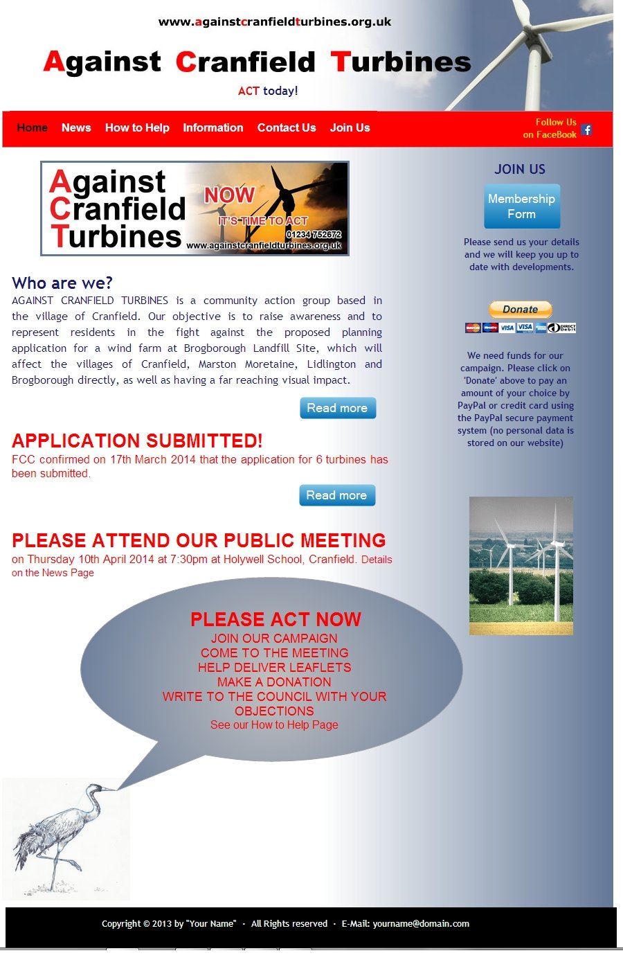 Against Cranfield Turbines campaign